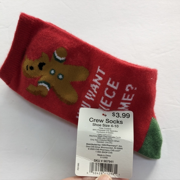 NWT Gingerbread Holiday Socks - Picture 3 of 3